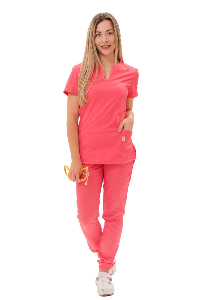 Bluza medyczna LILI Gładka dzianina Coral