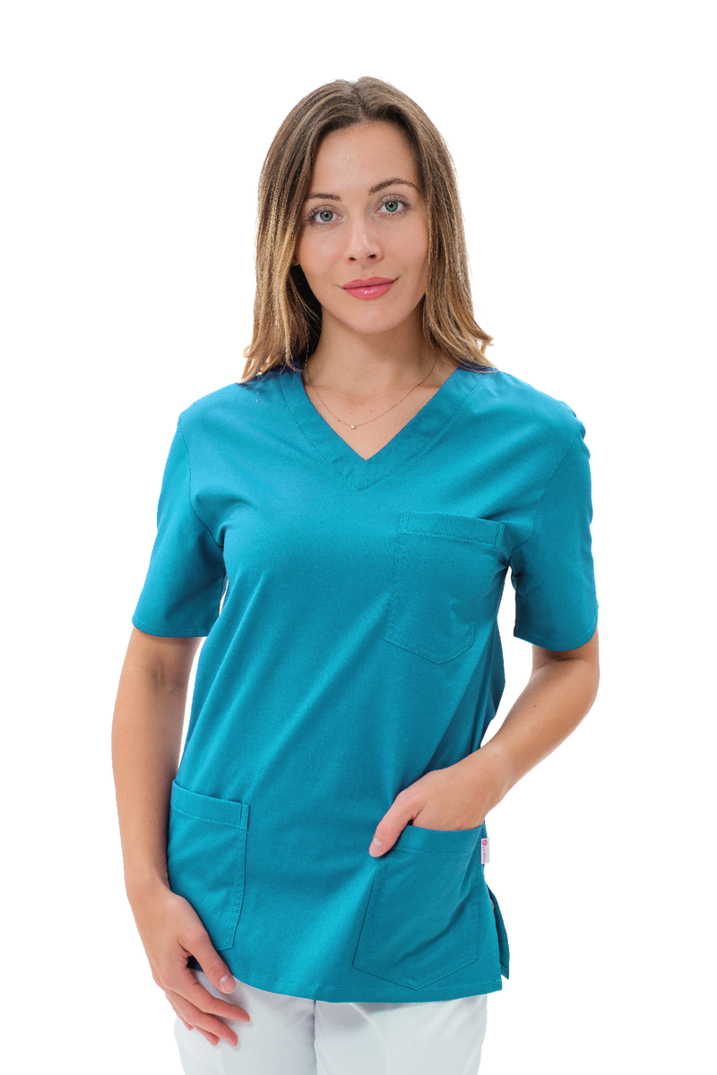 Bluza medyczna LORA SATTÉ Ciemny turkus