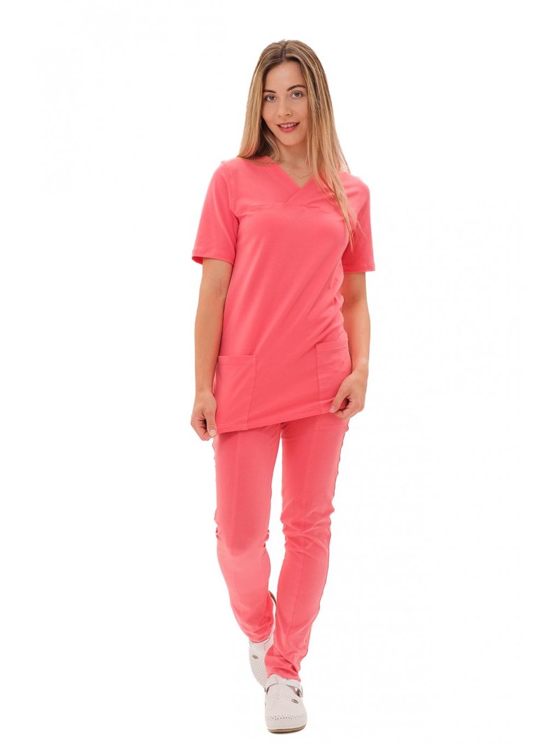 Bluza medyczna LUJZA Gładka dzianina Coral