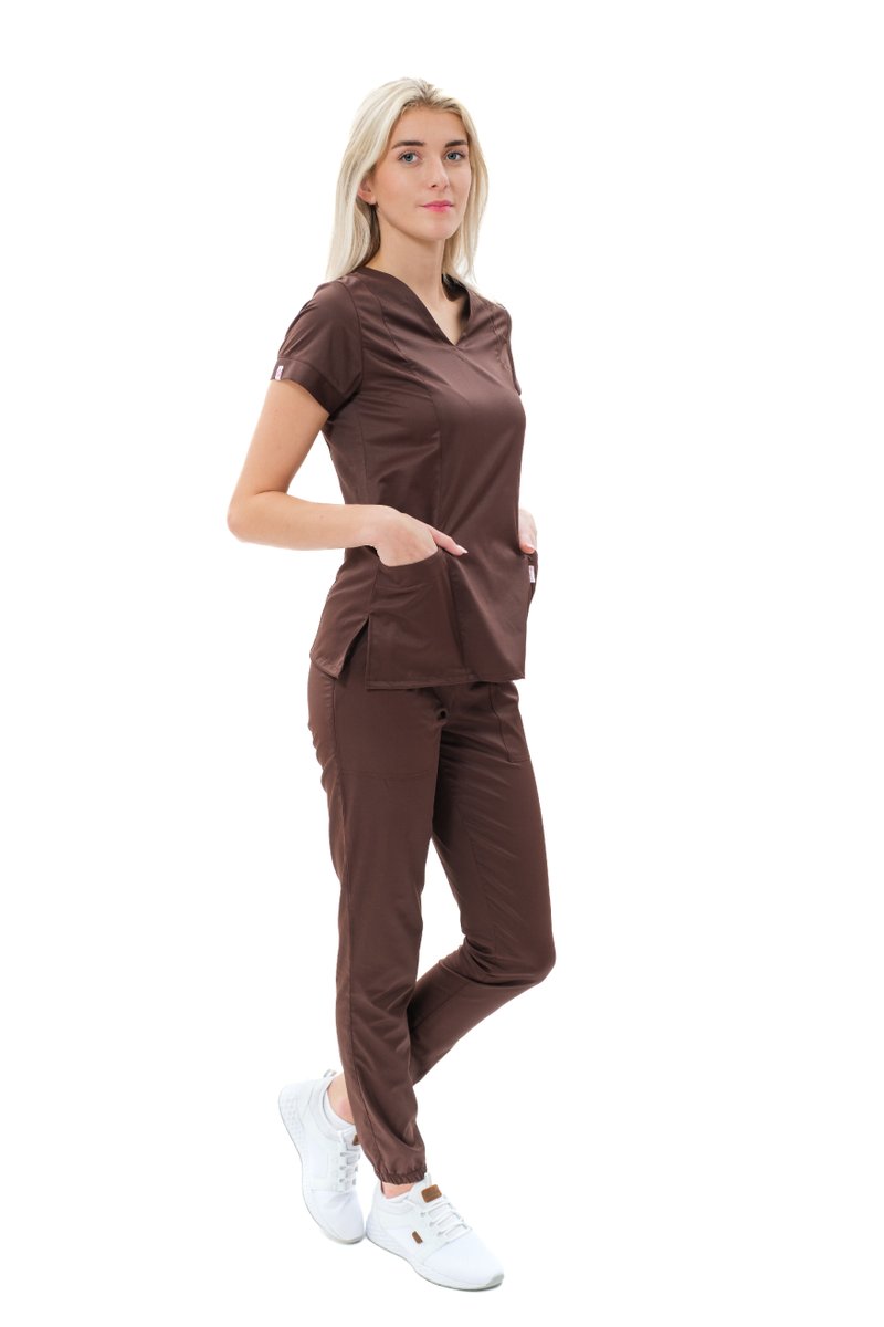 Bluza medyczna VIKY SATTÉ Czekoladowa