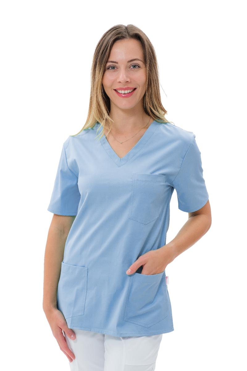 Bluza medyczna LORA SATTÉ Jasnoniebieska
