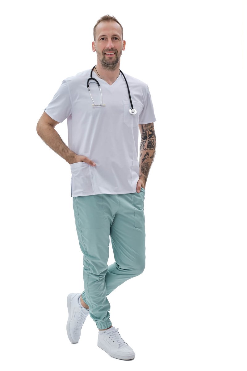 Spodnie medyczne MAX SATTÉ Blank Blue