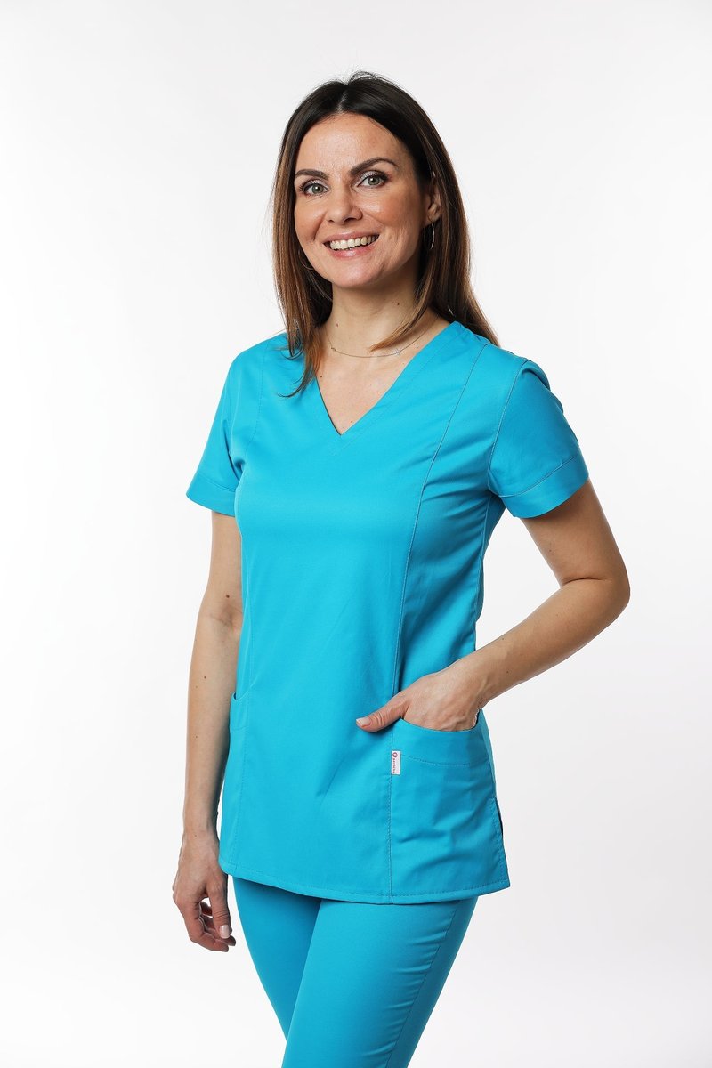 Bluza medyczna VIKY SATTÉ Ciemny turkus